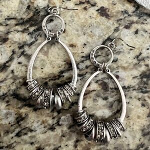 Vintage silver tone dangle earrings